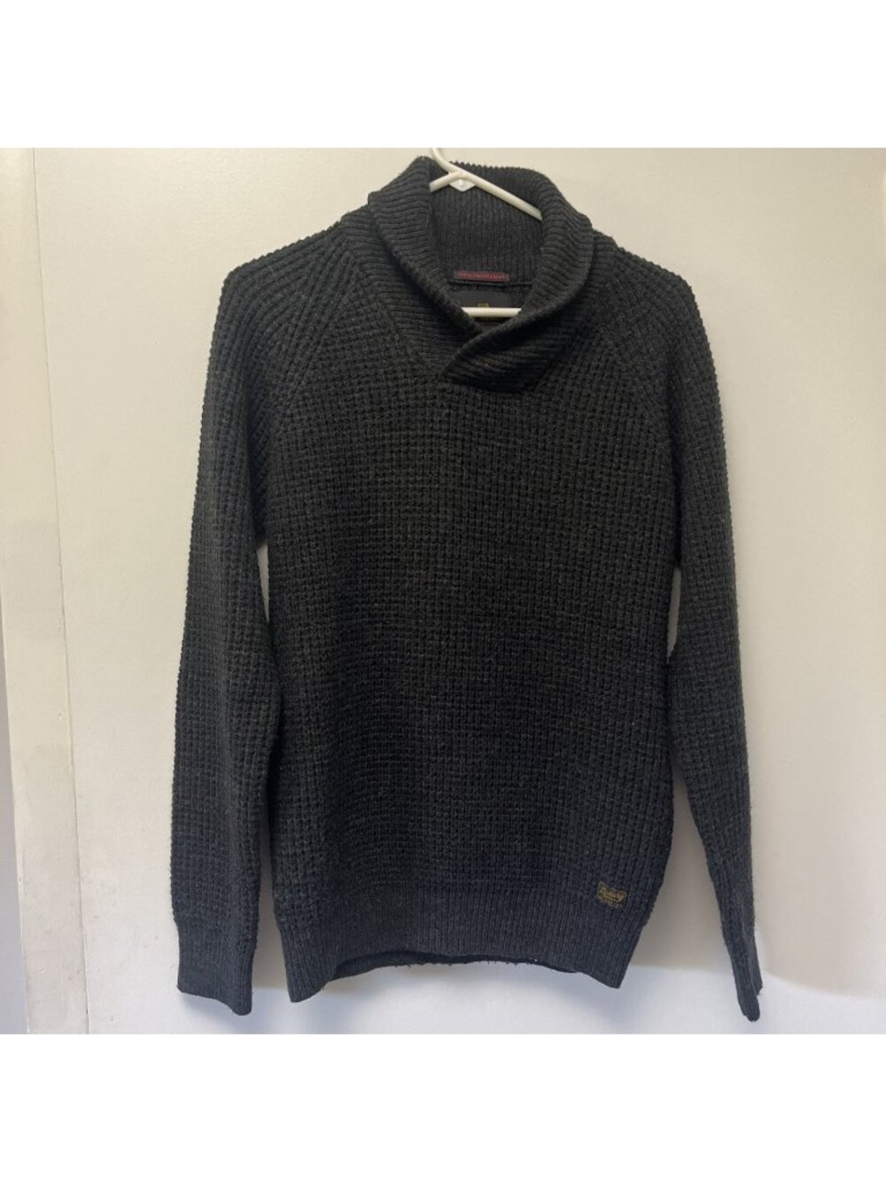 Men’s Small Scotch & Soda Charcoal Gray Knit Wool Sweater True Gentleman